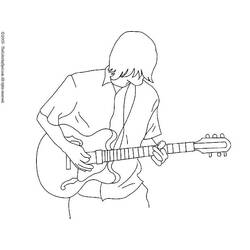Раскраска: гитарист (Профессии и профессии) #98326 - Бесплатные раскраски для печати