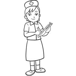 Раскраска: Медсестра / Медсестра (Профессии и профессии) #170388 - Бесплатные раскраски для печати