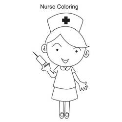 Раскраска: Медсестра / Медсестра (Профессии и профессии) #170392 - Бесплатные раскраски для печати
