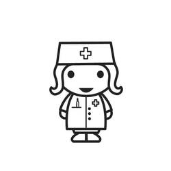 Раскраска: Медсестра / Медсестра (Профессии и профессии) #170405 - Бесплатные раскраски для печати