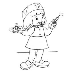 Раскраска: Медсестра / Медсестра (Профессии и профессии) #170415 - Бесплатные раскраски для печати