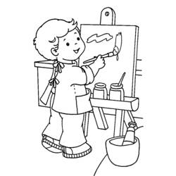 Раскраска: художник (Профессии и профессии) #104302 - Бесплатные раскраски для печати