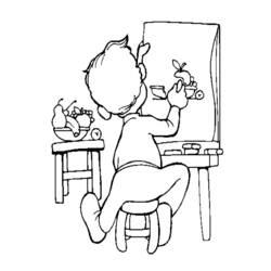 Раскраска: художник (Профессии и профессии) #104345 - Бесплатные раскраски для печати