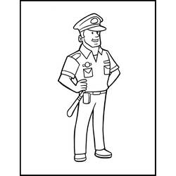 Раскраска: полицейский (Профессии и профессии) #105362 - Бесплатные раскраски для печати