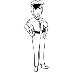 Раскраска: полицейский (Профессии и профессии) #105363 - Бесплатные раскраски для печати