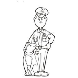 Раскраска: полицейский (Профессии и профессии) #105371 - Бесплатные раскраски для печати