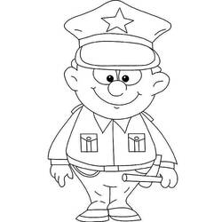 Раскраска: полицейский (Профессии и профессии) #105389 - Бесплатные раскраски для печати
