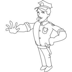 Раскраска: полицейский (Профессии и профессии) #105398 - Бесплатные раскраски для печати