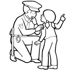 Раскраска: полицейский (Профессии и профессии) #105410 - Бесплатные раскраски для печати