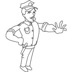 Раскраска: полицейский (Профессии и профессии) #105447 - Бесплатные раскраски для печати