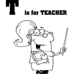 Раскраска: Учитель / Учитель (Профессии и профессии) #94215 - Бесплатные раскраски для печати