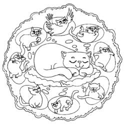 Раскраска: Мандала Животные (мандалы) #22696 - Бесплатные раскраски для печати