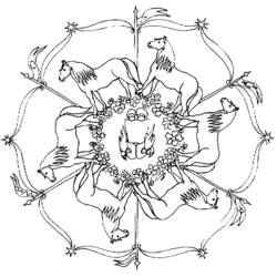 Раскраска: Мандала Животные (мандалы) #22713 - Бесплатные раскраски для печати