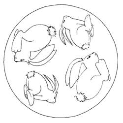 Раскраска: Мандала Животные (мандалы) #22800 - Бесплатные раскраски для печати