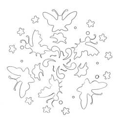 Раскраска: Бабочка Мандалы (мандалы) #117399 - Бесплатные раскраски для печати