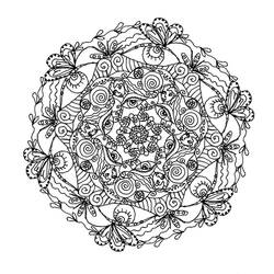 Раскраска: Бабочка Мандалы (мандалы) #117406 - Бесплатные раскраски для печати