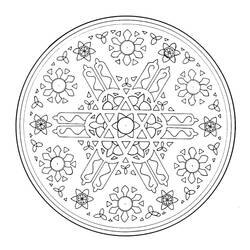 Раскраска: Flocon Mandalas (мандалы) #117615 - Бесплатные раскраски для печати