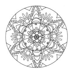 Раскраска: Цветы мандалы (мандалы) #117030 - Бесплатные раскраски для печати