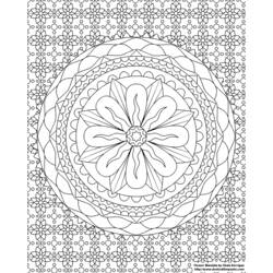 Раскраска: Цветы мандалы (мандалы) #117040 - Бесплатные раскраски для печати