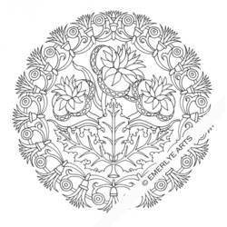 Раскраска: Цветы мандалы (мандалы) #117091 - Бесплатные раскраски для печати