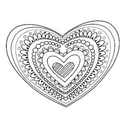 Раскраска: Сердце Мандалы (мандалы) #116680 - Бесплатные раскраски для печати