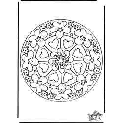 Раскраска: Сердце Мандалы (мандалы) #116682 - Бесплатные раскраски для печати