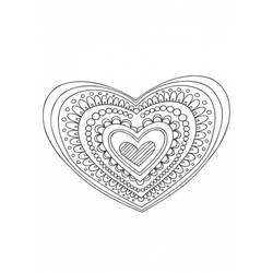 Раскраска: Сердце Мандалы (мандалы) #116684 - Бесплатные раскраски для печати