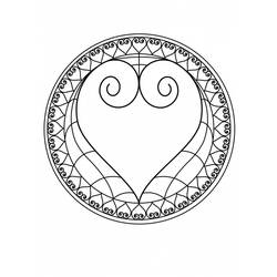 Раскраска: Сердце Мандалы (мандалы) #116687 - Бесплатные раскраски для печати