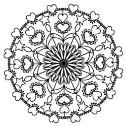 Раскраска: Сердце Мандалы (мандалы) #116694 - Бесплатные раскраски для печати