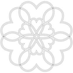 Раскраска: Сердце Мандалы (мандалы) #116700 - Бесплатные раскраски для печати