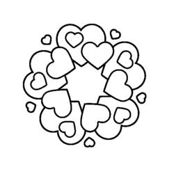 Раскраска: Сердце Мандалы (мандалы) #116706 - Бесплатные раскраски для печати