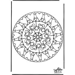 Раскраска: Сердце Мандалы (мандалы) #116708 - Бесплатные раскраски для печати