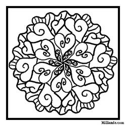 Раскраска: Сердце Мандалы (мандалы) #116715 - Бесплатные раскраски для печати