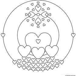 Раскраска: Сердце Мандалы (мандалы) #116718 - Бесплатные раскраски для печати