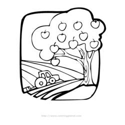 Раскраска: яблоко (природа) #163750 - Бесплатные раскраски для печати