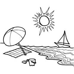 Раскраска: пляж (природа) #158973 - Бесплатные раскраски для печати