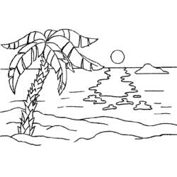 Раскраска: пляж (природа) #158980 - Бесплатные раскраски для печати