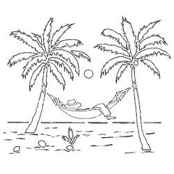 Раскраска: пляж (природа) #158998 - Бесплатные раскраски для печати