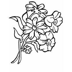 Раскраска: Букет цветов (природа) #160826 - Бесплатные раскраски для печати