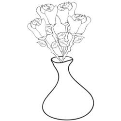 Раскраска: Букет цветов (природа) #160846 - Бесплатные раскраски для печати