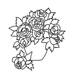 Раскраска: Букет цветов (природа) #160859 - Бесплатные раскраски для печати