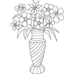 Раскраска: Букет цветов (природа) #160864 - Бесплатные раскраски для печати
