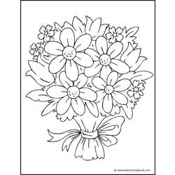 Раскраска: Букет цветов (природа) #160869 - Бесплатные раскраски для печати