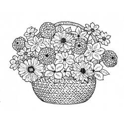 Раскраска: Букет цветов (природа) #160875 - Бесплатные раскраски для печати