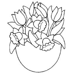 Раскраска: Букет цветов (природа) #160909 - Бесплатные раскраски для печати
