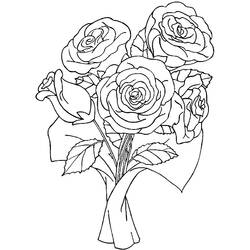 Раскраска: Букет цветов (природа) #160972 - Бесплатные раскраски для печати
