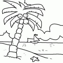 Раскраска: кокосовый (природа) #162158 - Бесплатные раскраски для печати
