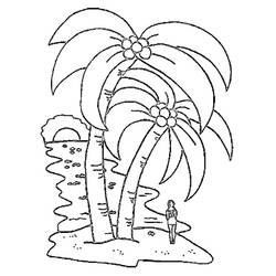 Раскраска: кокосовый (природа) #162367 - Бесплатные раскраски для печати