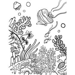 Раскраска: коралловый (природа) #162940 - Бесплатные раскраски для печати
