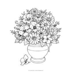 Раскраска: цветы (природа) #155017 - Бесплатные раскраски для печати